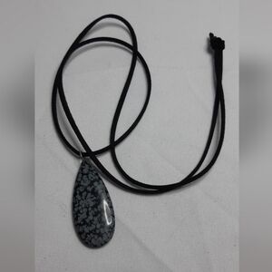 Snowflake Obsidian Necklace
